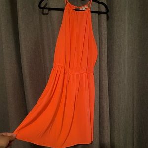 American Eagle halter coral midi dress like new no tears size medium